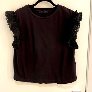 All Saints Senna Adelaide Ruffle Sleeve Top